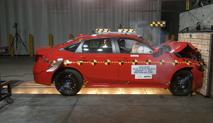 2026 Honda Civic NHTSA frontal crash test