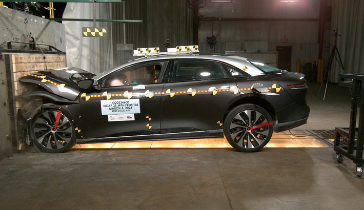 2026 Lucid Air NHTSA frontal crash test