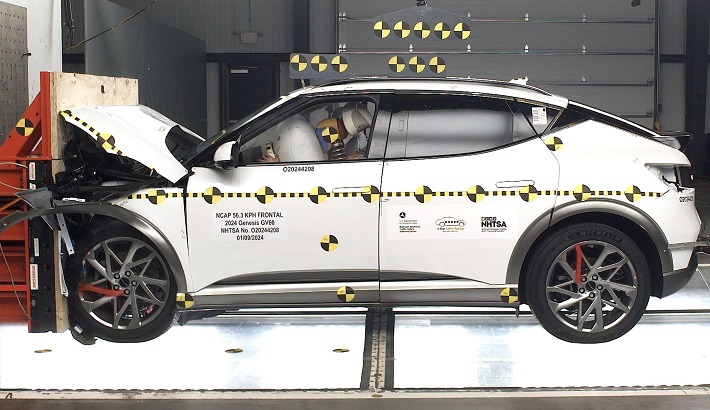 2026 Genesis GV60 NHTSA frontal crash test