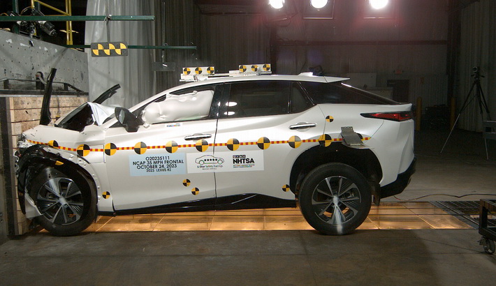 2026 Lexus RZ NHTSA frontal crash test