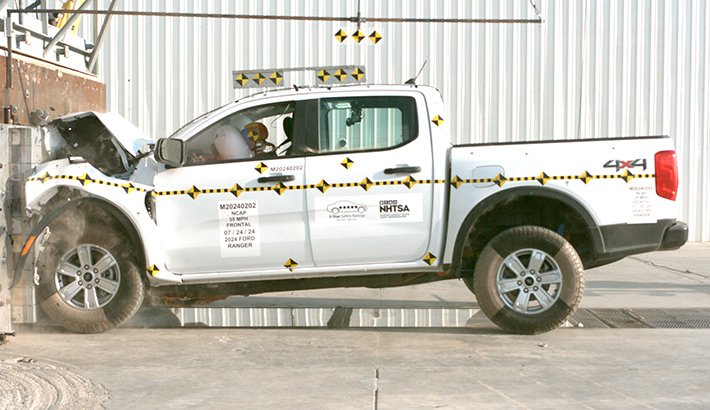 2026 Ford Ranger NHTSA frontal crash test