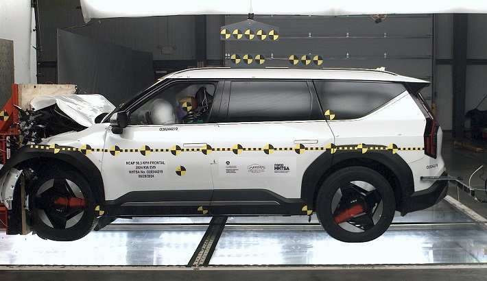 2026 Kia EV9 NHTSA frontal crash test