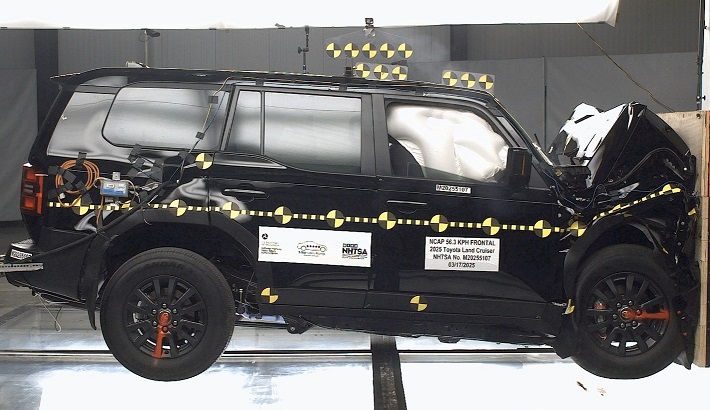 2026 Toyota Land Cruiser NHTSA frontal crash test