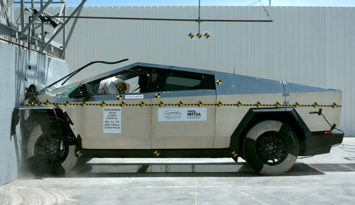 2026 Tesla Cybertruck NHTSA frontal crash test